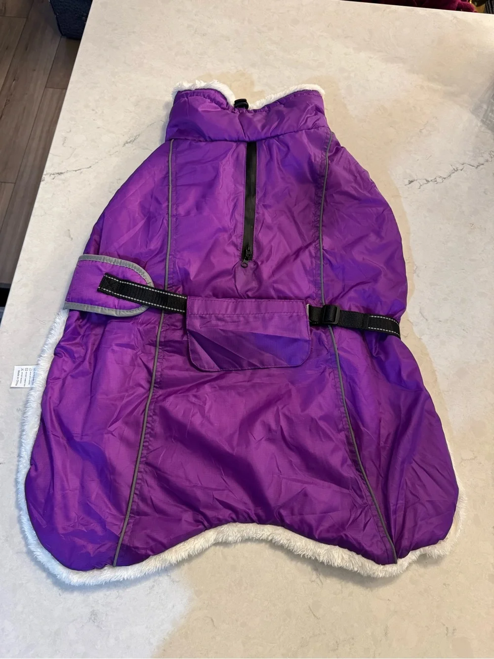 Purple Cozy Winter Dog Coat - Insulated